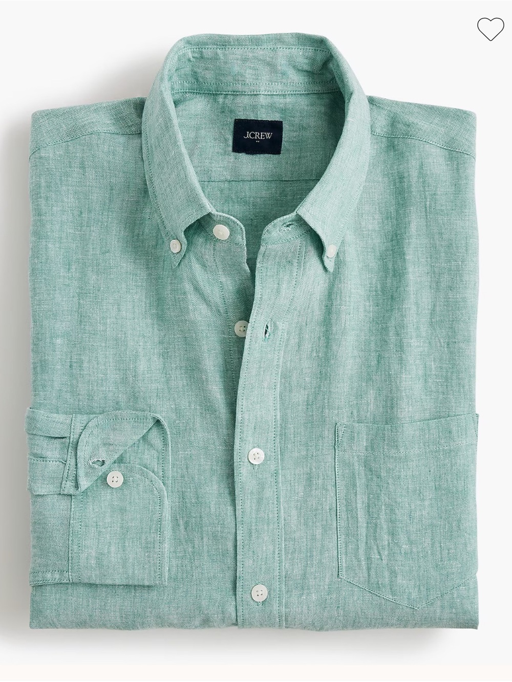 Classic-fit linen-blend shirt